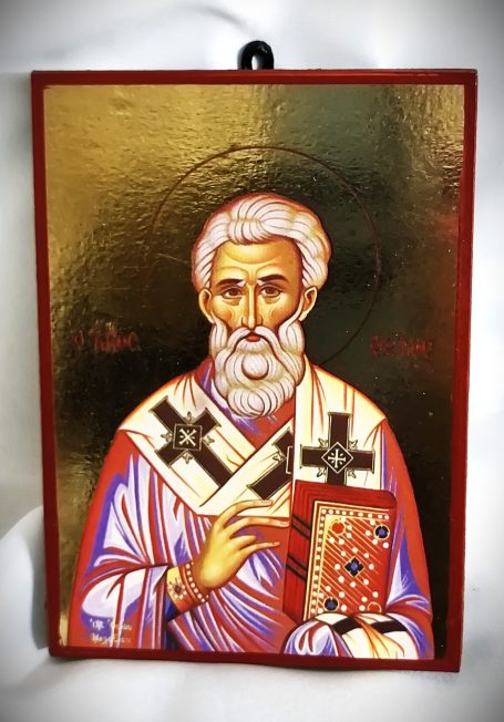 Greek Orthodox MDF Icons with Gold Embossing – Handmade in Greece Handmade Greek Orthodox MDF icon with gold embossing (Chrysotypia), crafted in Greece