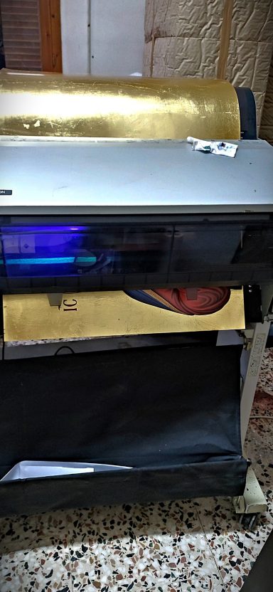 Icon Image Printing – Preparation Stage High-resolution plotter printing for Orthodox icon preparation