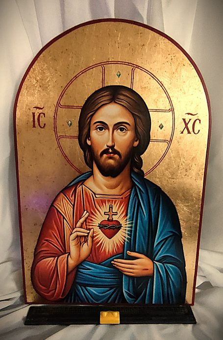 Large Oval Greek Orthodox Icons – Handmade with Gold Leaf in Greece Large oval Greek Orthodox icon with gold leaf, handmade in Greece